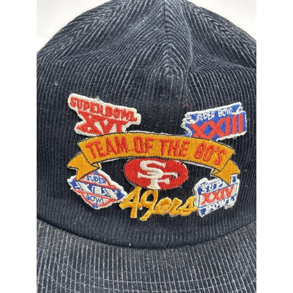 49ers San Francisco Team of the 80s 4 Super Bowl Champs‎ Corduroy Hat Cap Amapro